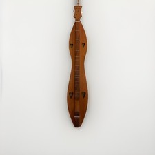 Antique handmade Mountain Dulcimer Wood String Instrument, Natural Finish, Brown