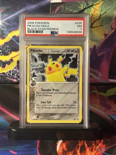 2006 POKEMON  PIKACHU-HOLO  BLACK STAR PROMOS   NM PSA 7