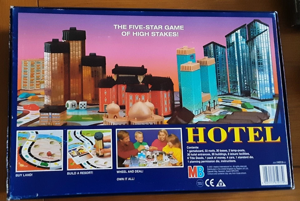 Hotel Board Game 2001 MB Games Hasbro Opened Never Used Still In Original Condit - Image 2 of 4