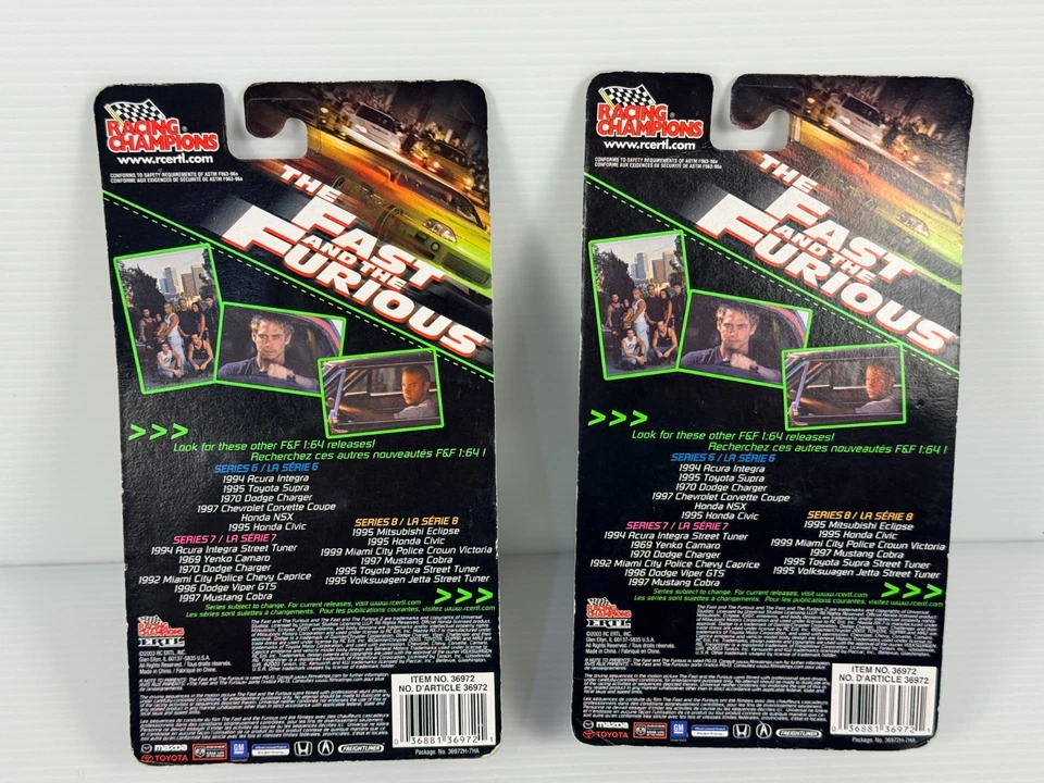 Racing Champions Fast & Furious 1999 Miami City Police Crown Victoria Series 8 - Image 2 of 4