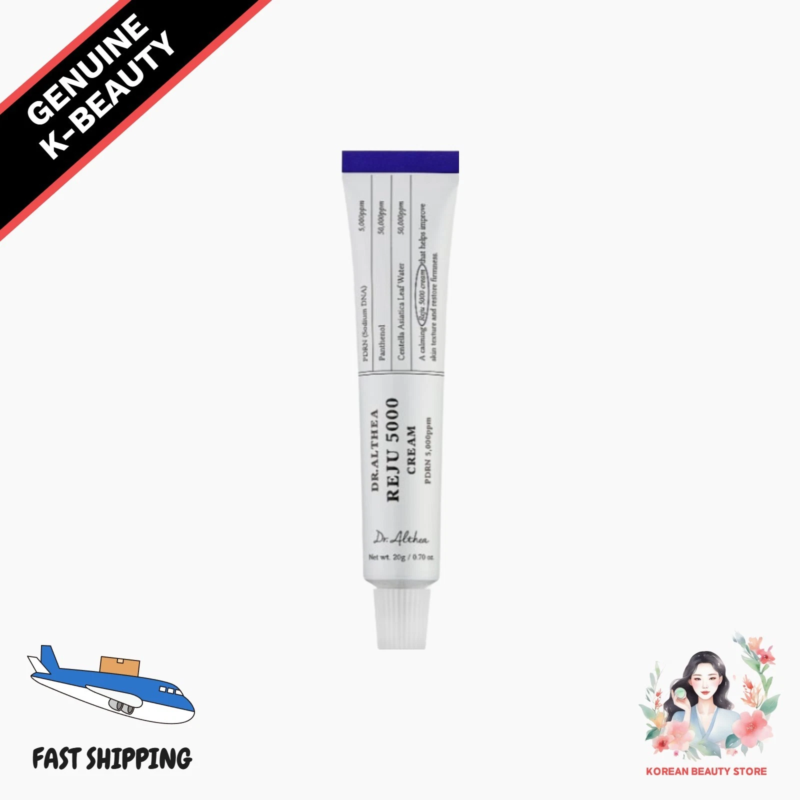 Dr.Althea PDRN Reju 5000 Cream 20g Vegan Firming Soothing Face Moisturizer