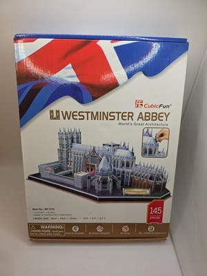 3D Architecture Puzzle Model- Westminster Abbey - Cubic Fun - 145 Pieces -  (P1)