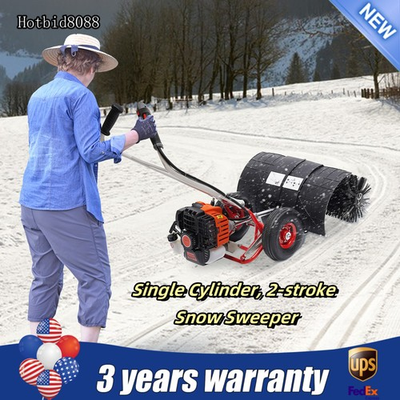 #ad 2.5HP Snow Sweeper 37.4quot; Power Snow Sweeper Gas Driveway Walkway Snow Broom $396.65