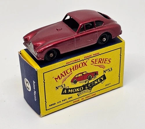 Matchbox Lesney – 53a   Aston Martin   1958    RED   (ID#469   MINT