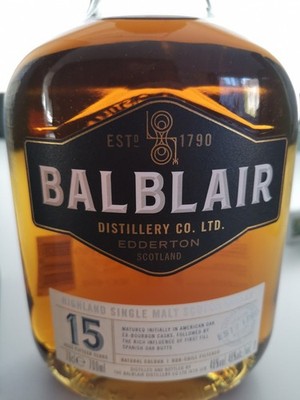 Balblair 15 Jahre Highland Single Malt Scotch Whisky / 46 % Vol. / 0,7 Liter