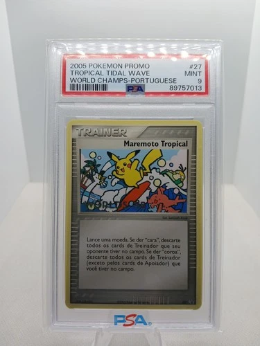 2005 tropical tidal wave pokemon Promo Psa 9 Mint World Champs Portuguese #27