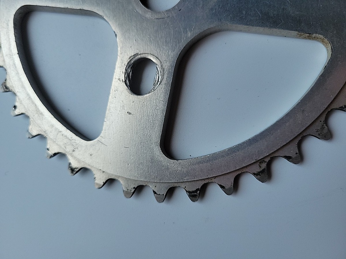 old school Redline 401 3 piece crank Bubble font sprocket bmx bike