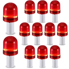 12 Pcs LED Traffic Cone Lights Traffic Cone Flasher with 3 Flashing Modes Tra...