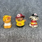 Vtg Fisher Price Little People 1996 Orange Cat & Dalmatian Construction Fire Lot