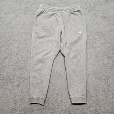 NIKE Jogger Sweatpants Men's XL Club Fleece Tapered Gray 826431-063