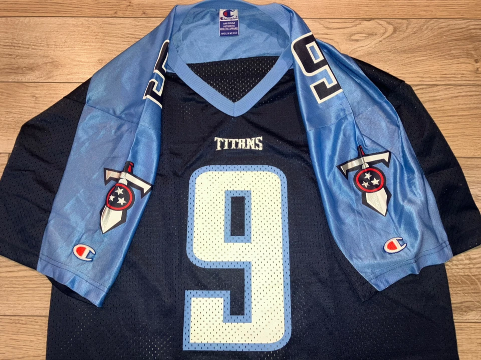 Футболка чемпиона НФЛ Стива Макнейра No9 Tennessee Titans размер 40 Small S мужская - Изображение 4 из 4