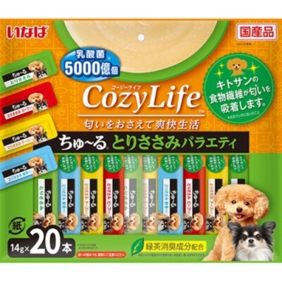 INABA Cozy Life CIAO Churu Liquid ''Chicken fillet set''  Dog Treats 14g×20x2Packs