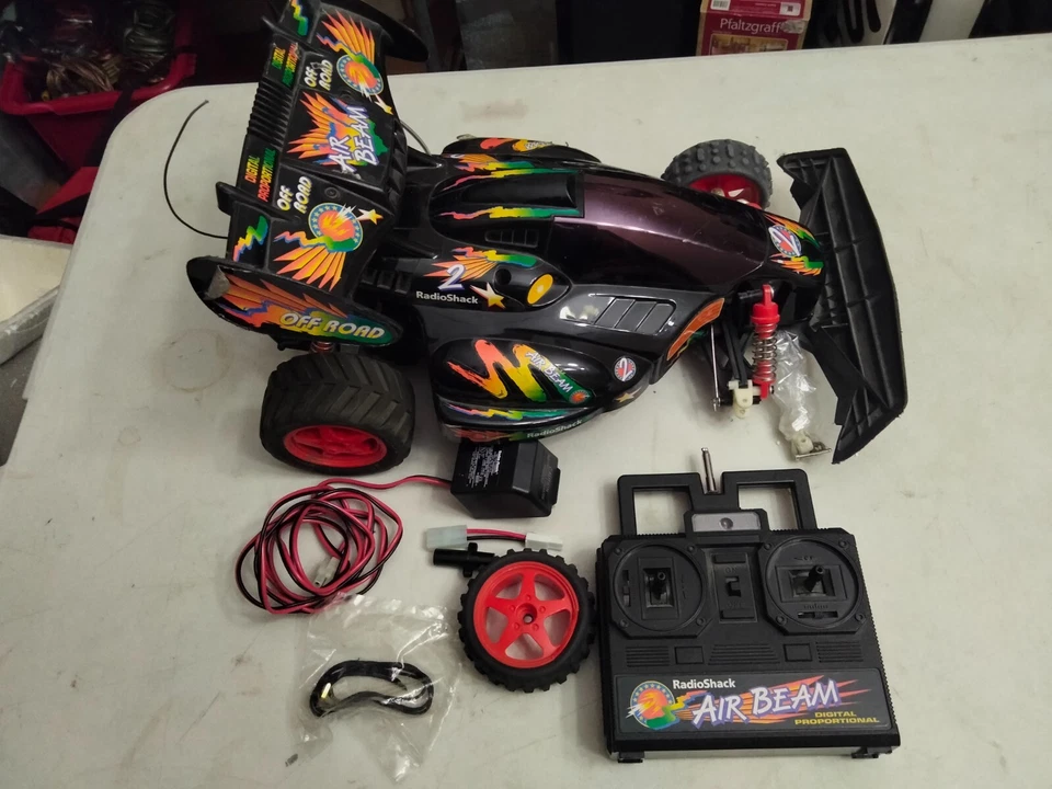 Vintage 1/10 Radio Shock Tandy Air Bean RC Car. - Image 3 of 4