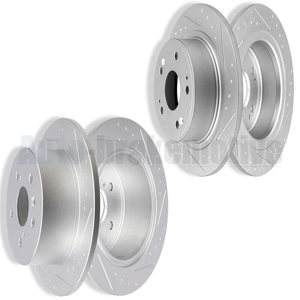 FRONT AND REAR DRILL SLOT BRAKE DISCS ROTORS KIT FIT FOR 2008-2012 HONDA ACCOR Foto 4 de 4