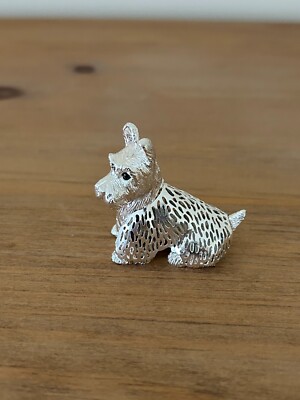 Christofle France Lumiere Sitting Scottish Terrier Scotty Dog