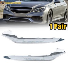 Pair Front Bumper Chrome Trim Molding For 2014 Mercedes-Benz W212 E-Class E350