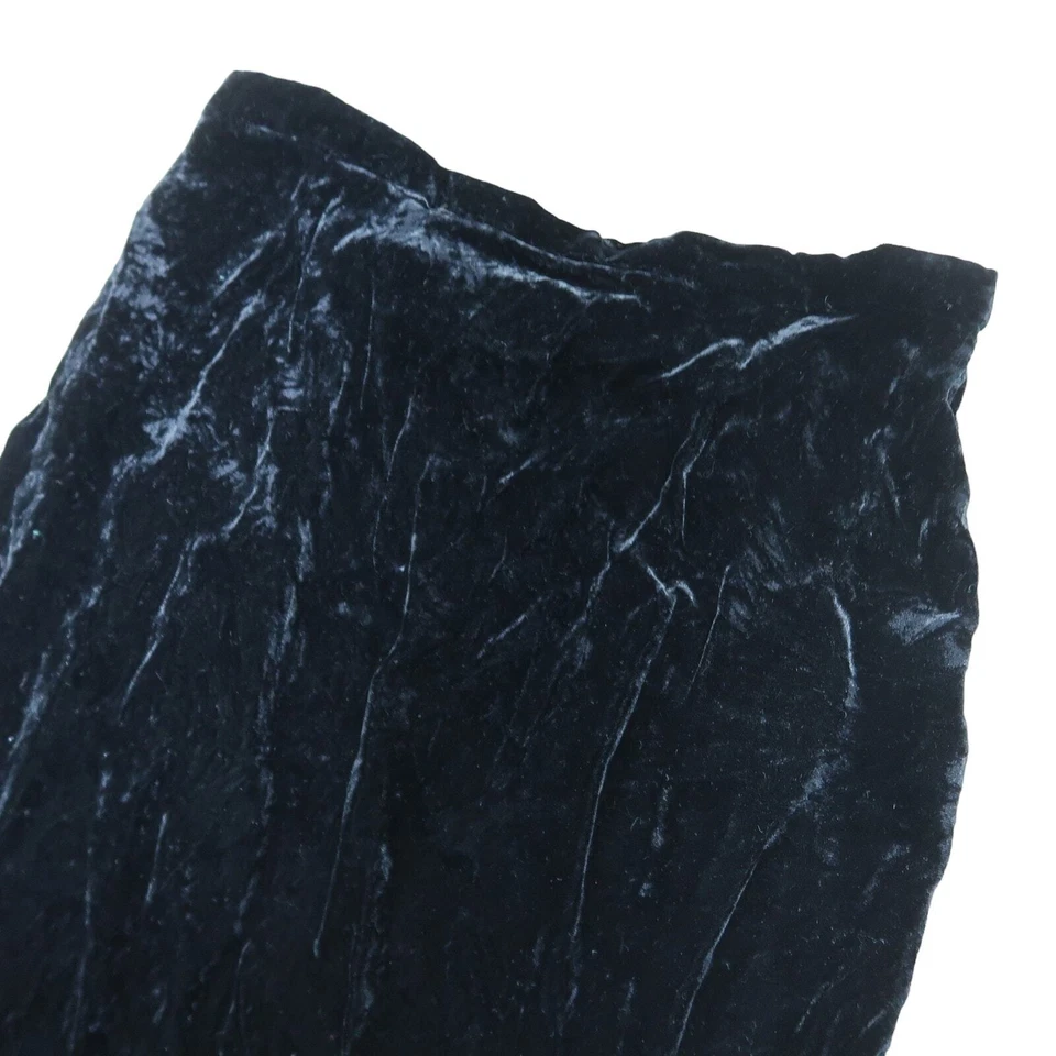 Vintage 90s Oleg Cassini black velvet straight maxi skirt 26" - Image 2 of 4