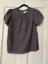 Velvet by Graham & Spencer Women's Vienna Printed Stripe Blouse size S