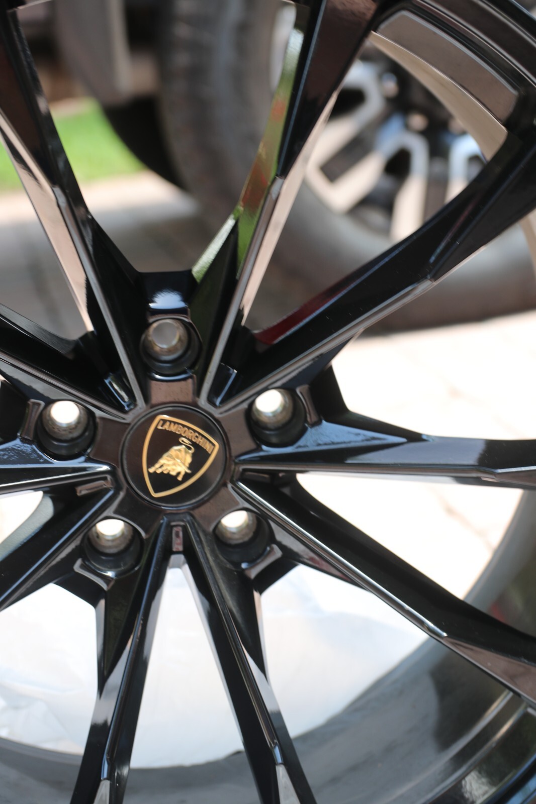 (4) LAMBORGHINI URUS OEM FACTORY 23" WHEELS RIMS GLOSS BLACK 5X130 ITALY