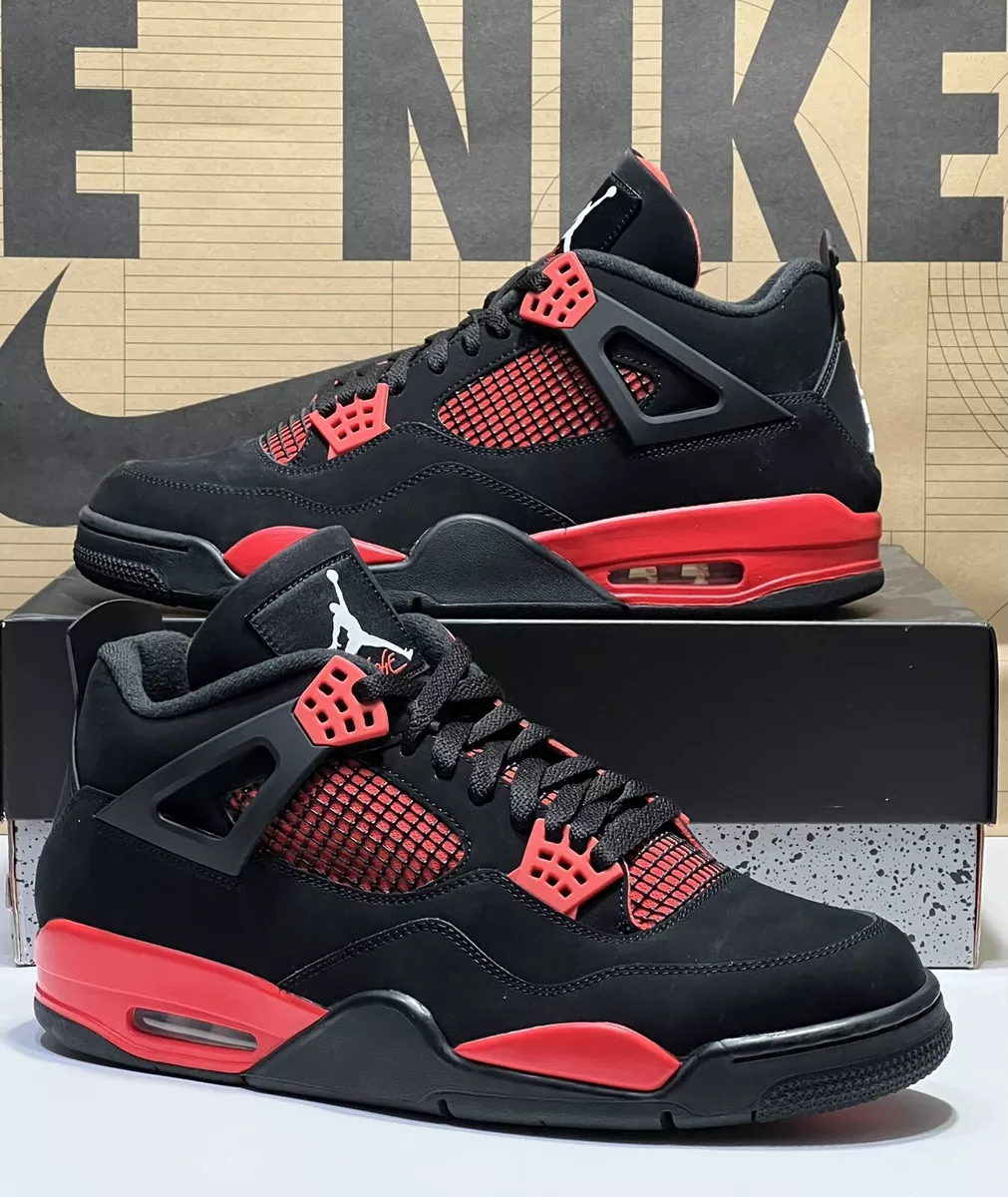 Air Jordan 4 Retro 'Red Thunder', Men's Fashion, Footwear