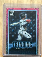 Ozzie Albies 2021 Panini Donruss Trending Pink Fireworks #TR4