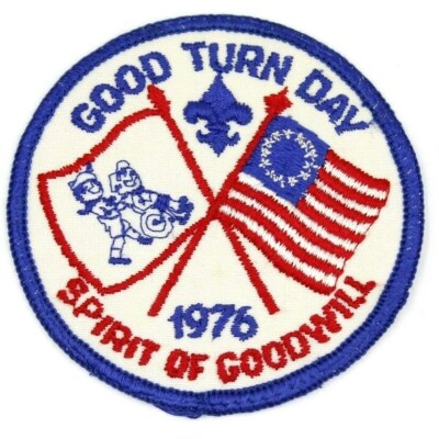 1976 Good Turn Day Spirit of Goodwill Patch Boy Scouts BSA