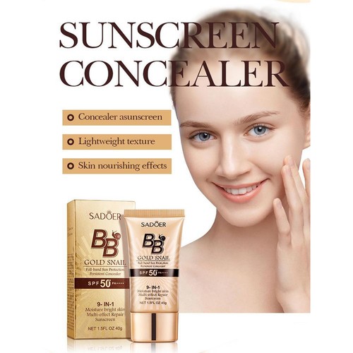 SPF50+ Gold Snail Sunscreen BB Cream Waterproof Sunblock Foundation Isolatio丨UK - Picture 9 of 23