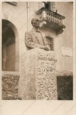 1950 RIGOLOLATO Carnia Monument poet Enrico Fruch Gnot sul Neval Udine Postcard