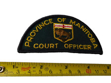 PROVINCE OF MANITOBA COURT OFFICER  VINTAGE PATCH SHOULDER CREST POLICE CANADA
