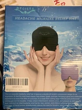 Migraine Relief Cap, Upgraded Odorless Gel Migraine Ice Head Wrap Cold & Hot The