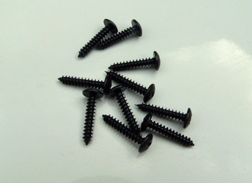 Schwarze selbstschneidende runde gewölbte Kopfschrauben 3 mm x 15 mm 10er-Pack - Bild 2 von 2