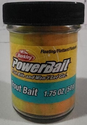 Berkley Floating Powerbait Trout Fishing Dough Bait 1.75 Oz Jar Rainbow 1004789