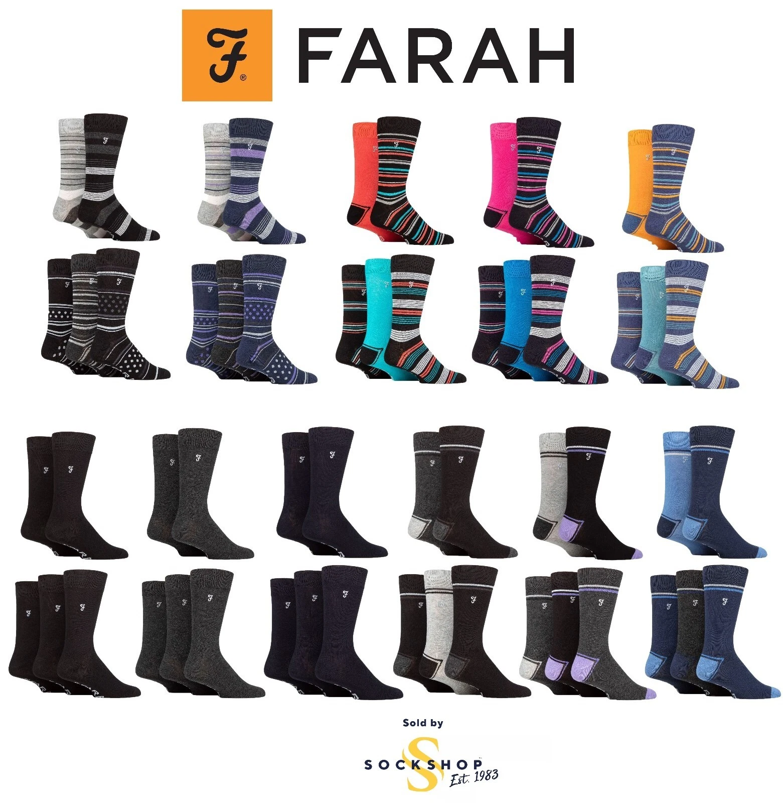Bamboo Socks Mens Everyday Plain/Striped/Patterned Soft 5 Pair Multipack - FARAH
Opens in a new wind