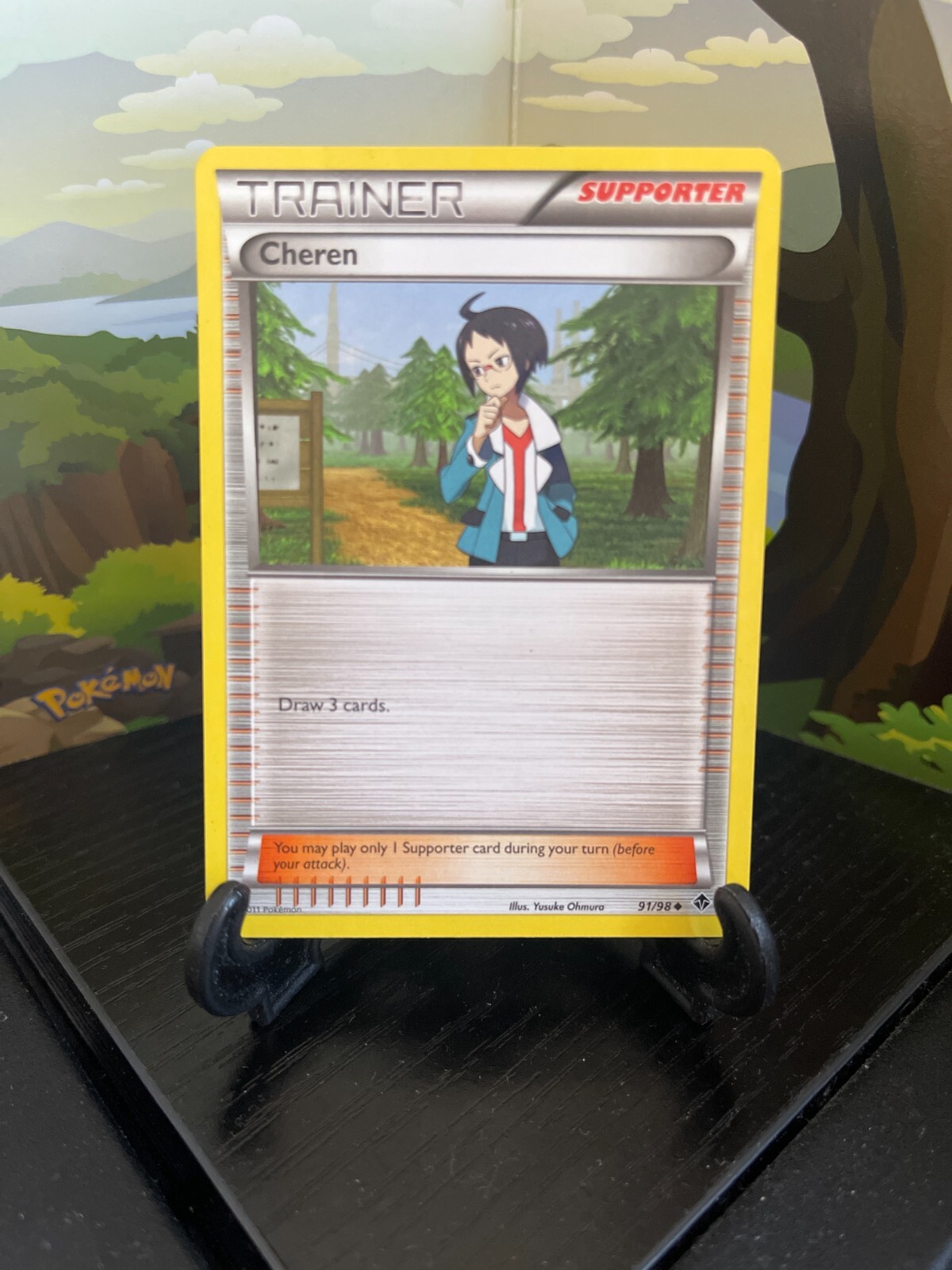 Cheren 91/98 - Emerging Powers - Uncommon - Pokemon Card TCG - LP