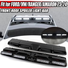 GLOSS BLACK QUAD WHITE LED ROOF MOUNTED LIGHT BAR POD FOR FORD RANGER T9 2023+