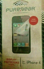 PureGear iPhone 4 Display Protectors 3-pack New