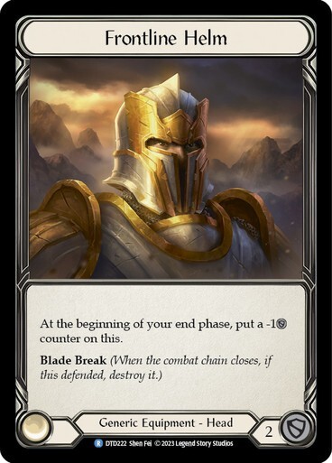Frontline Helm Rare Dusk Till Dawn Flesh and blood TCG NM