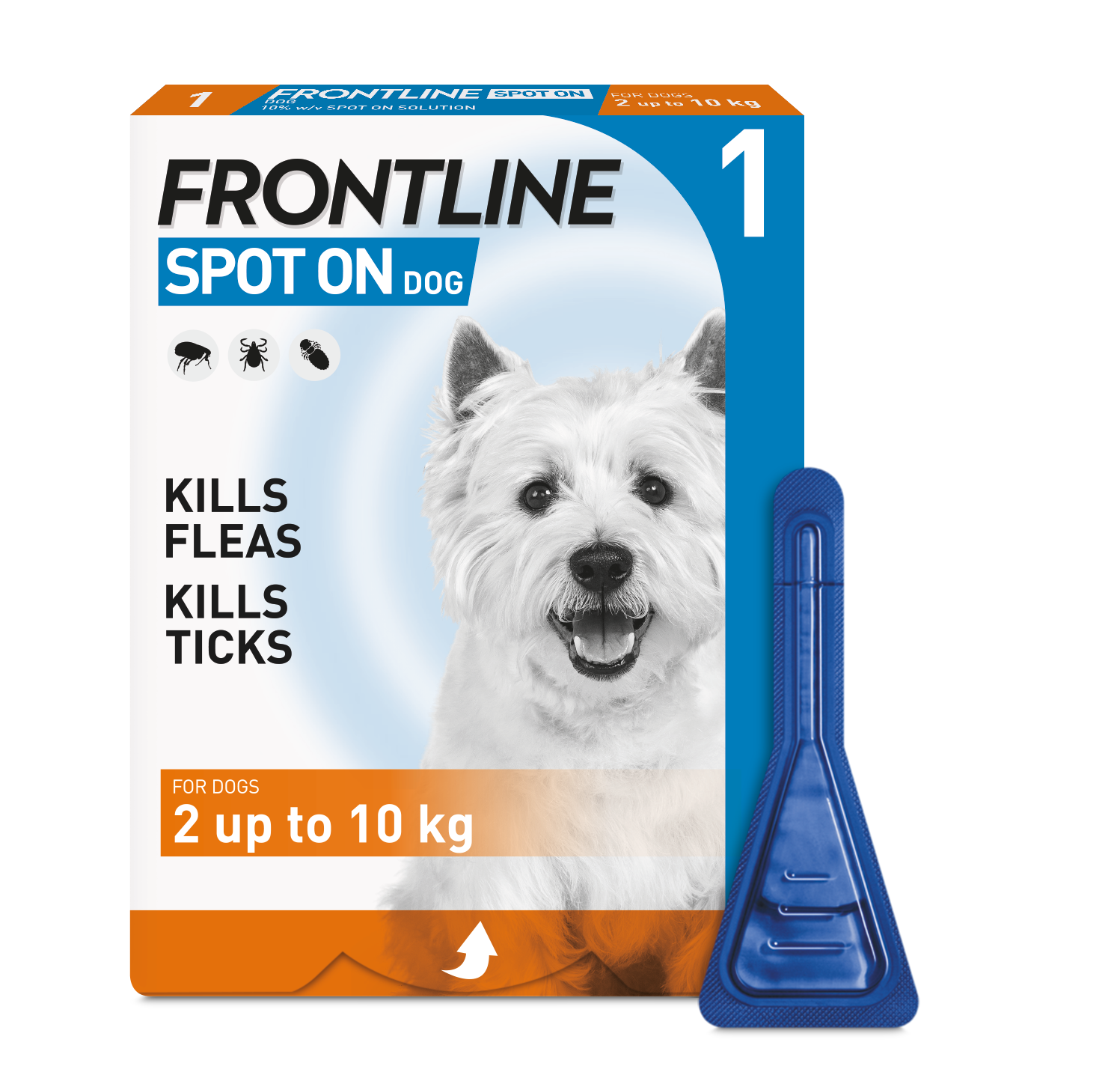 FRONTLINE SPOT ON Flea & Tick Treatment Small Dog (210kg) 1, 3 Or 6
