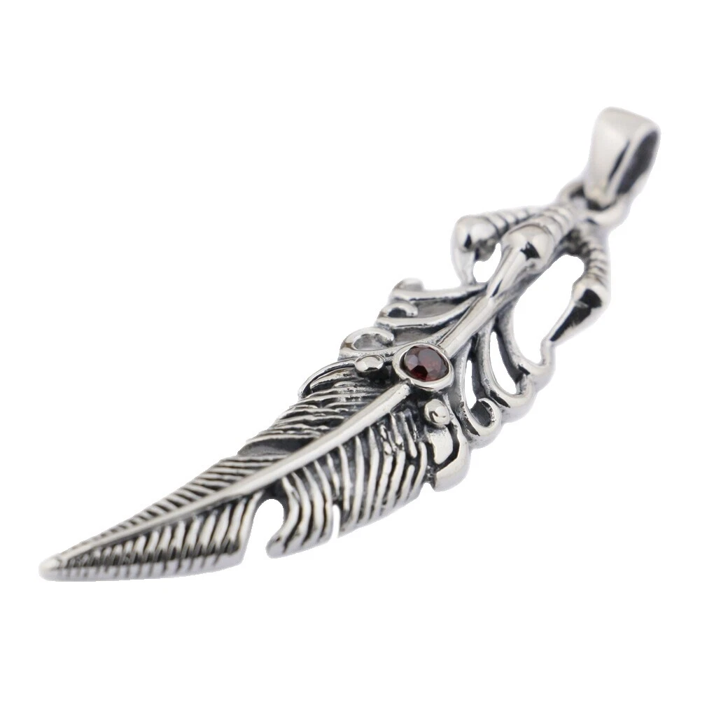 Cubic Zirconia Plata Esterlina Collares y colgantes de Motorista para Hombres