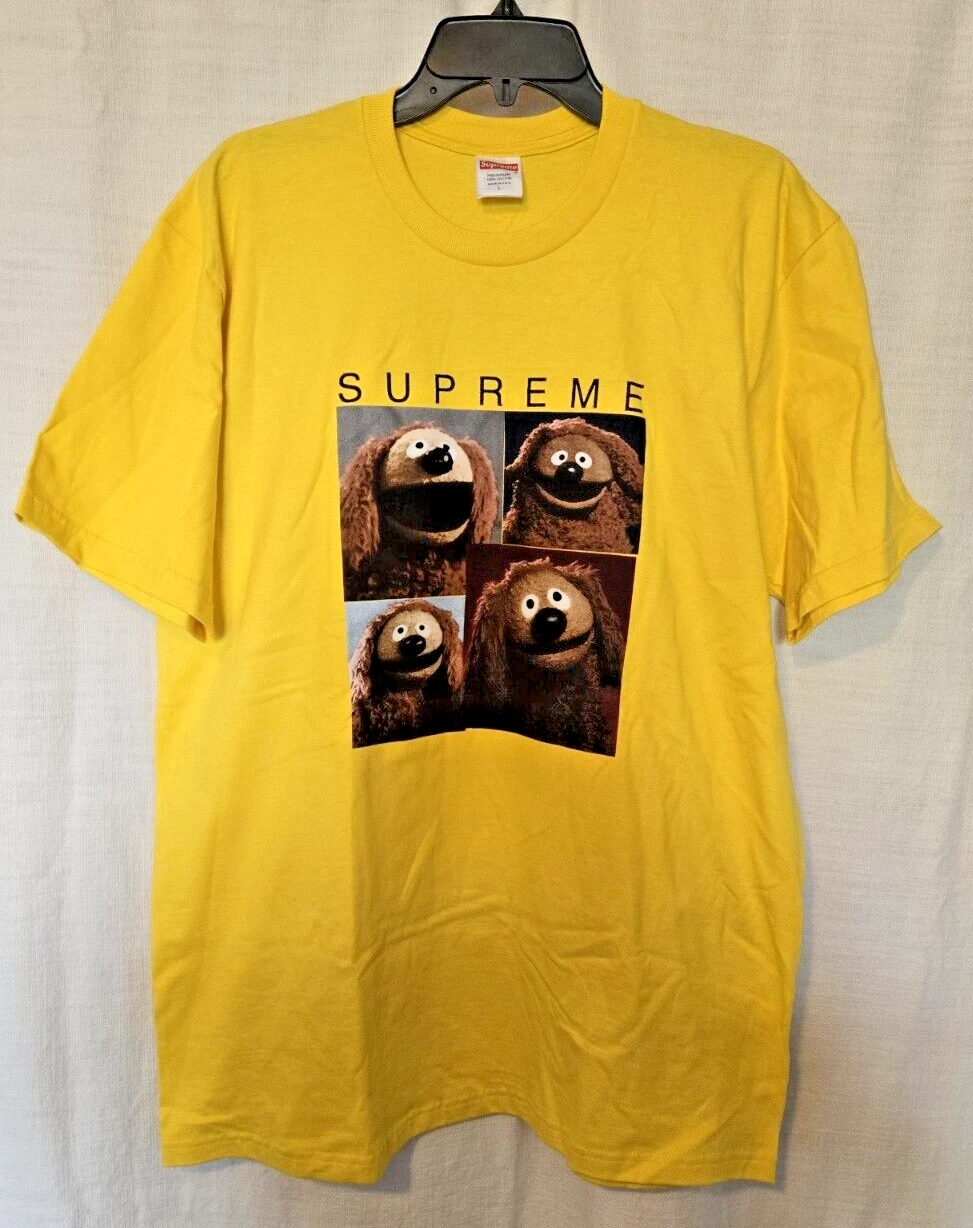 T shirt à manches courtes SUPREME Rowlf jaune taille grande
