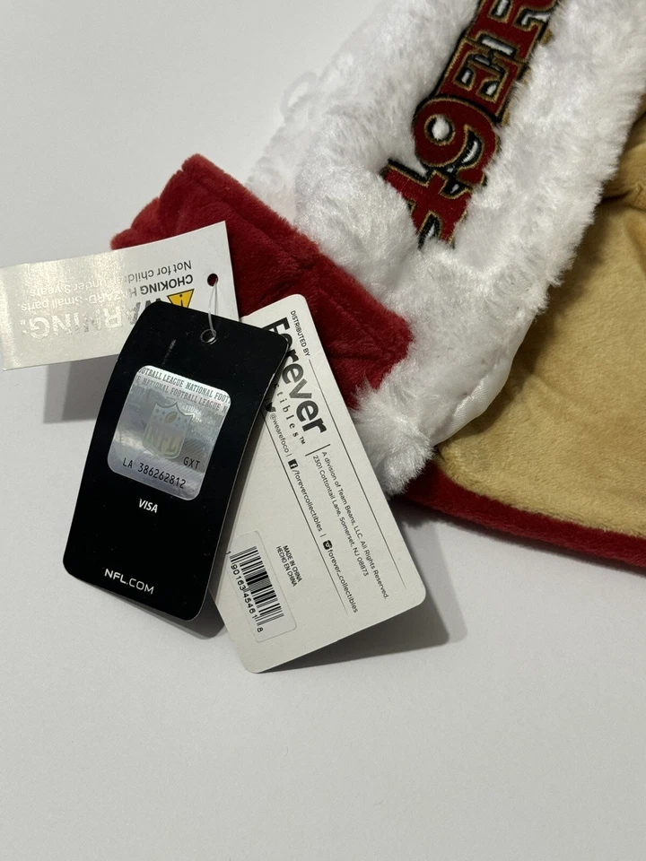 NFL San Francisco 49ers Logo Holiday Christmas Stocking Officially Licensed - Image 3 of 4