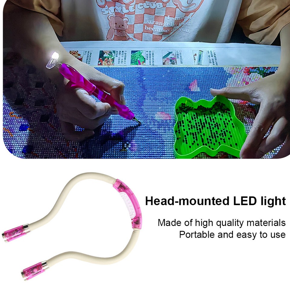 Diamond Painting LED Headlamp Knitting Lamp Useful Book Light for