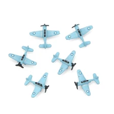 6pcs 1cm 1/1000 US Aircraft Carrier (F4F/SBD/TBD) Plane Simulation Model