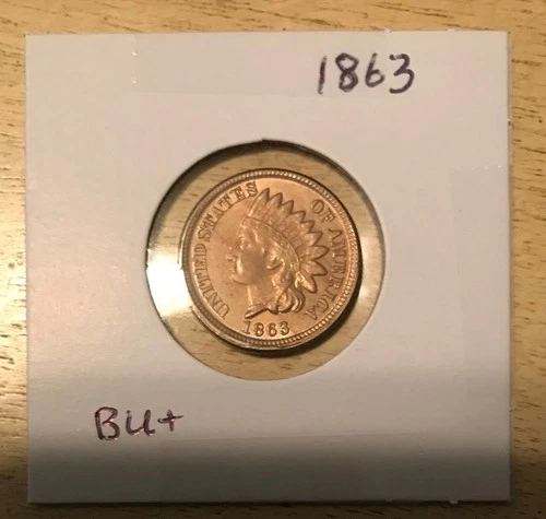 1863 INDIAN HEAD PENNY RED SUPERB+ GEM BU++ MS FROM ORIGINAL COLLECTION