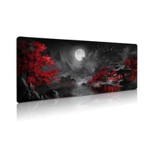 Extended Gaming Mouse Pad, Large Mouse Mat 3 mm Nature Rubber Base Mousepad w...