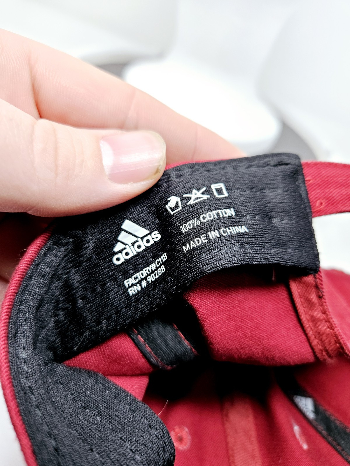 Adidas Solid Red One Size Hat Adjustable Color Bl… - image 7