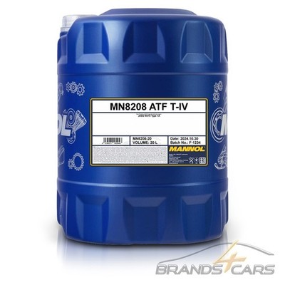 MANNOL 20 L ATF T- IV AUTOMATIK GETRIEBEÖL FÜR LEXUS ATF Type T-IV TOYOTA T-IV #