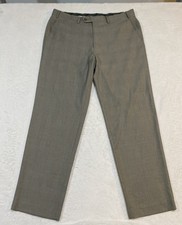 Chaps Ralph Lauren Pants Mens 38x32 Gray Glen Plaid Chino Dress Pants Trousers