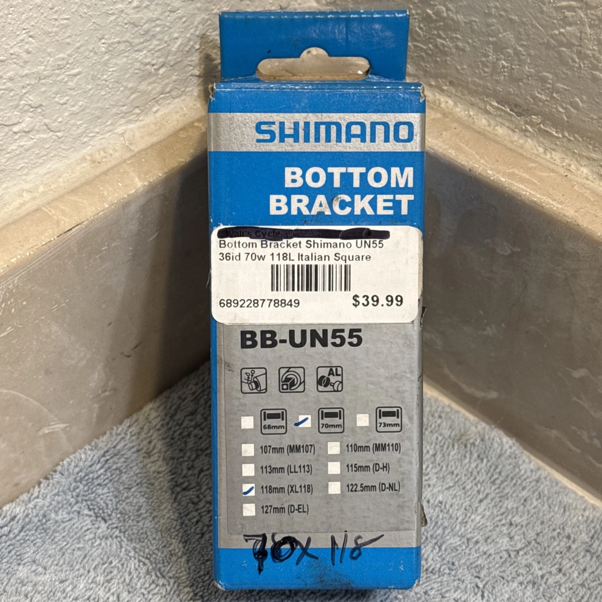 Boîtier De Pédalier Shimano Deore BB-MT60 NOS - Cuves Et Roulements 1.37x24 - VTT/course