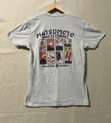 MATSUMOTO SHAVE ICE HAWAII T SHIRT SMALL BEIGE 2 SIDED Distressed